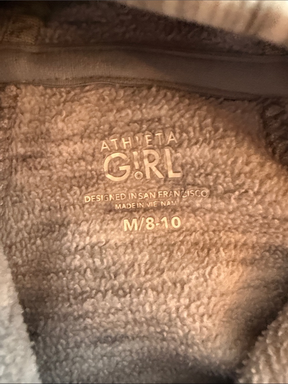 Athleta girl size 8/10 hooded athletic sweatshirt with thumb holes